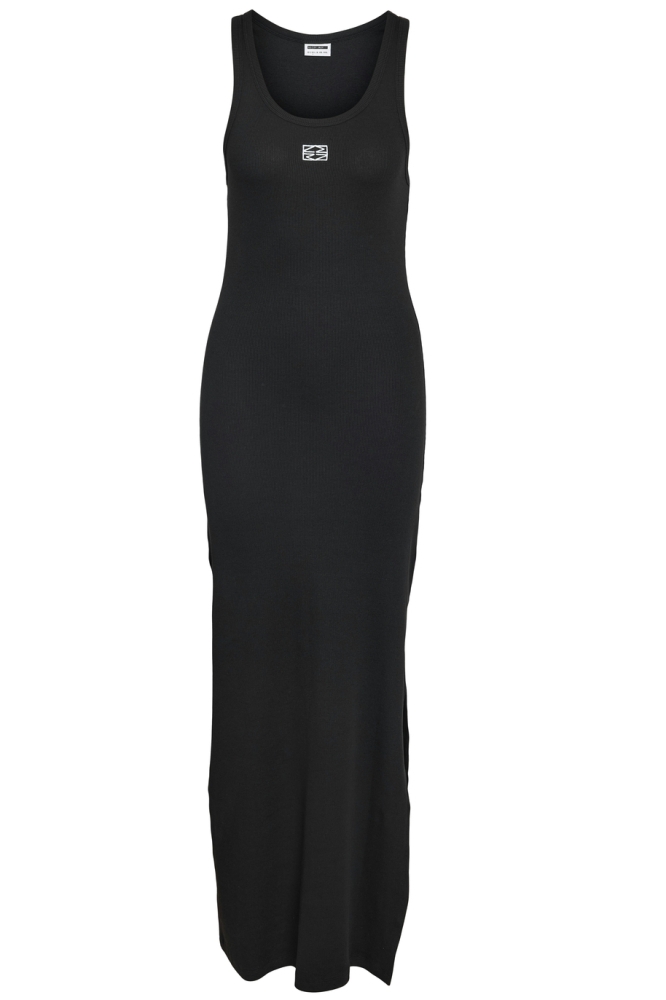 NMJUDY S/L MAXI DRESS JRS 27033979 BLACK/WHITE EMBR